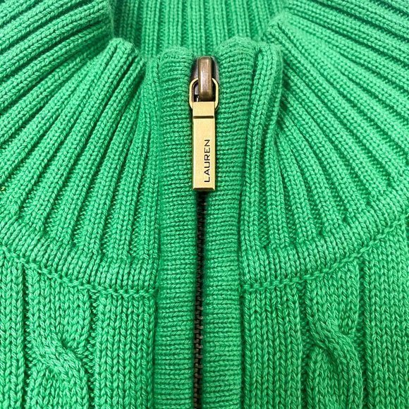 Lauren Ralph‎ Lauren Green Half Zip Size XL - Picture 6 of 6